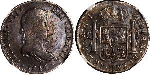 8 Real Primo Impero Messicano (1821 - 1823) Argento Ferdinando VII di Spagna (1784-1833)