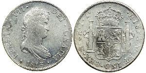 8 Real Primo Impero Messicano (1821 - 1823) Argento Ferdinando VII di Spagna (1784-1833)