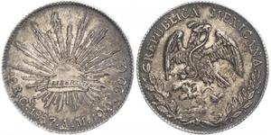 8 Real Second Federal Republic of Mexico (1846 - 1863) Argento 