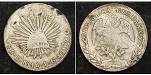 8 Real Second Federal Republic of Mexico (1846 - 1863) Argento 