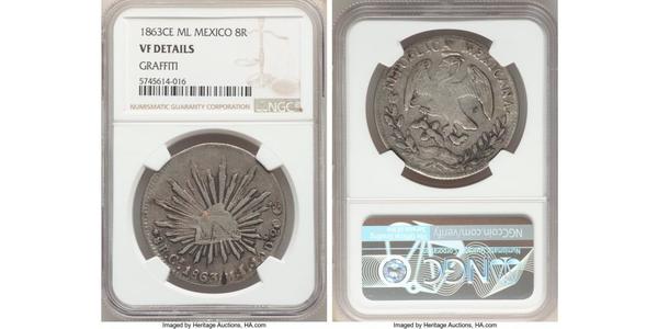 8 Real Second Federal Republic of Mexico (1846 - 1863) Argento 