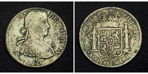 8 Real Vicereame della Nuova Spagna (1519 - 1821) Argento Ferdinando VII di Spagna (1784-1833)