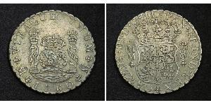 8 Real Vicereame della Nuova Spagna (1519 - 1821) Argento Carlo III di Spagna (1716 -1788)