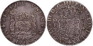 8 Real Vicereame della Nuova Spagna (1519 - 1821) Argento Carlo III di Spagna (1716 -1788)