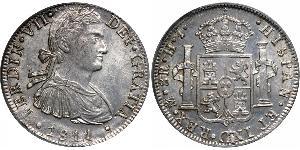 8 Real Vicereame della Nuova Spagna (1519 - 1821) Argento Ferdinando VII di Spagna (1784-1833)