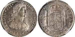 8 Real Vicereame della Nuova Spagna (1519 - 1821) Argento Ferdinando VII di Spagna (1784-1833)