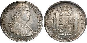 8 Real Vicereame della Nuova Spagna (1519 - 1821) Argento Ferdinando VII di Spagna (1784-1833)