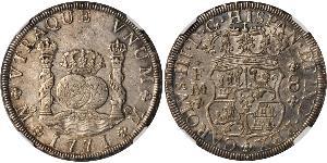 8 Real Vicereame della Nuova Spagna (1519 - 1821) Argento Carlo III di Spagna (1716 -1788)