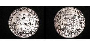 8 Real Vicereame della Nuova Spagna (1519 - 1821) Argento Carlo IV di Spagna (1748-1819)