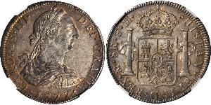 8 Real Vicereame della Nuova Spagna (1519 - 1821) Argento Carlo III di Spagna (1716 -1788)