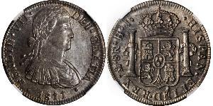 8 Real Vicereame della Nuova Spagna (1519 - 1821) Argento Ferdinando VII di Spagna (1784-1833)