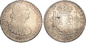 8 Real Vicereame della Nuova Spagna (1519 - 1821) Argento Carlo IV di Spagna (1748-1819)