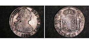 8 Real Vicereame della Nuova Spagna (1519 - 1821) Argento Carlo IV di Spagna (1748-1819)