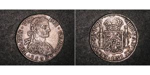 8 Real Vicereame della Nuova Spagna (1519 - 1821) Argento Ferdinando VII di Spagna (1784-1833)