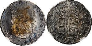 8 Real Vicereame della Nuova Spagna (1519 - 1821) Argento Filippo V di Spagna (1683-1746)