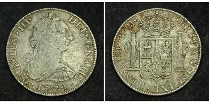 8 Real Vicereame della Nuova Spagna (1519 - 1821) Argento Carlo III di Spagna (1716 -1788)