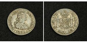 8 Real Vicereame della Nuova Spagna (1519 - 1821) Argento Ferdinando VII di Spagna (1784-1833)