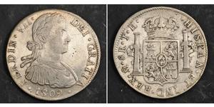 8 Real Vicereame della Nuova Spagna (1519 - 1821) Argento Ferdinando VII di Spagna (1784-1833)