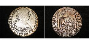 8 Real Vicereame della Nuova Spagna (1519 - 1821) Argento Carlo IV di Spagna (1748-1819)