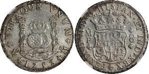 8 Real Vicereame della Nuova Spagna (1519 - 1821) Argento Ferdinando VI di Spagna (1713-1759)