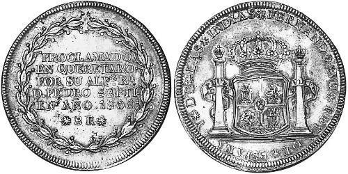 8 Real Vicereame della Nuova Spagna (1519 - 1821) Argento Ferdinando VII di Spagna (1784-1833)
