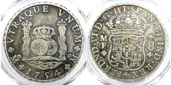 8 Real Vicereame della Nuova Spagna (1519 - 1821) Argento Filippo V di Spagna (1683-1746)
