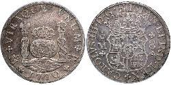 8 Real Vicereame della Nuova Spagna (1519 - 1821) Argento Carlo III di Spagna (1716 -1788)