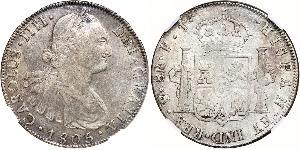 8 Real Bolivia / Virreinato del Río de la Plata (1776 - 1814) Plata Carlos IV de España (1748-1819)