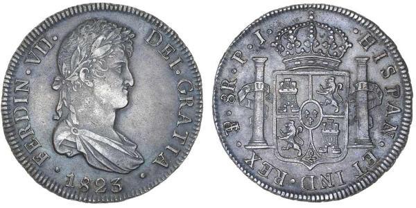 8 Real Bolivia / Virreinato del Río de la Plata (1776 - 1814) Plata Fernando VII de España (1784-1833)
