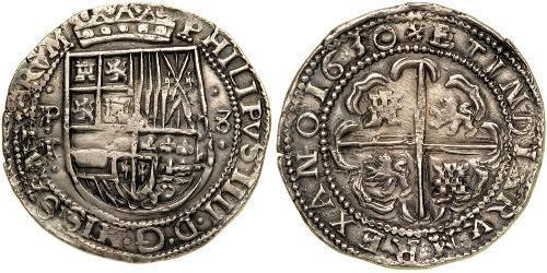 8 Real España / Bolivia / Virreinato del Perú (1542 - 1824) Plata Felipe IV de España (1605 -1665)