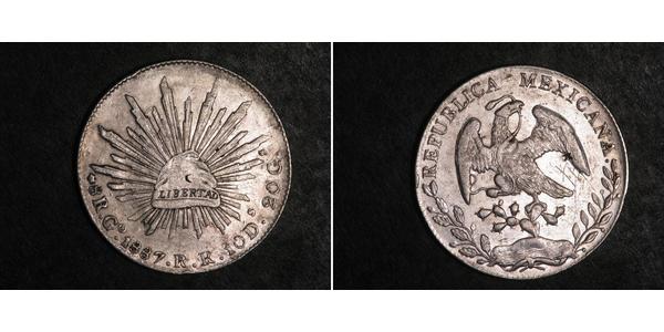 8 Real Estados Unidos Mexicanos (1846 - 1863) Plata 