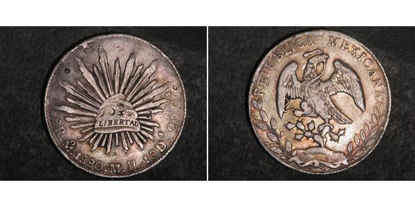 8 Real Estados Unidos Mexicanos (1846 - 1863) Plata 