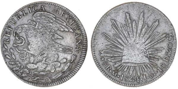 8 Real Estados Unidos Mexicanos (1846 - 1863) Plata 