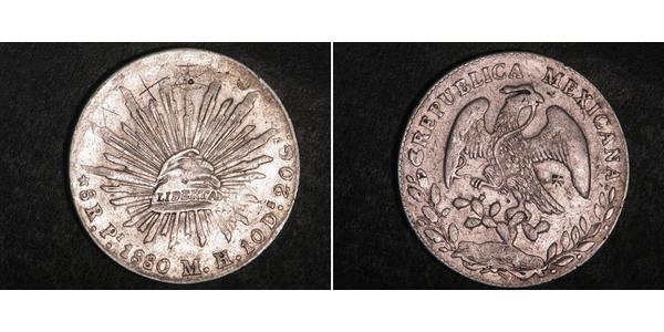 8 Real Estados Unidos Mexicanos (1846 - 1863) Plata 