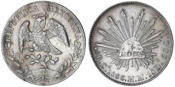 8 Real Estados Unidos Mexicanos (1846 - 1863) Plata 