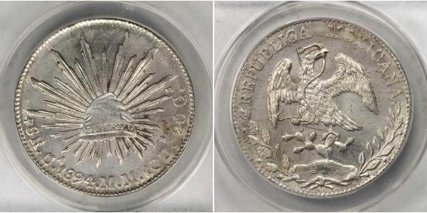 8 Real Estados Unidos Mexicanos (1846 - 1863) Plata 
