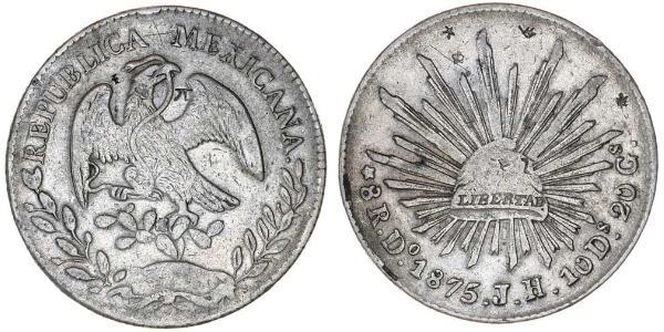 8 Real Estados Unidos Mexicanos (1846 - 1863) Plata 