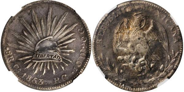 8 Real Estados Unidos Mexicanos (1846 - 1863) Plata 
