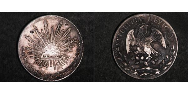 8 Real Estados Unidos Mexicanos (1846 - 1863) Plata 
