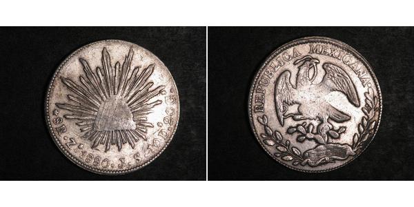 8 Real Estados Unidos Mexicanos (1846 - 1863) Plata 