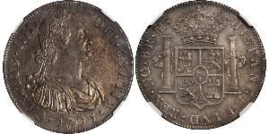 8 Real Guatemala Plata Carlos IV de España (1748-1819)