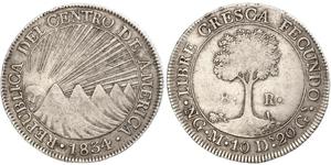 8 Real Guatemala / República Federal de Centro América (1823 - 1838) Plata 