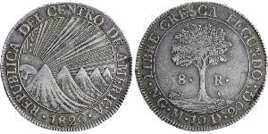 8 Real Guatemala / República Federal de Centro América (1823 - 1838) Plata 