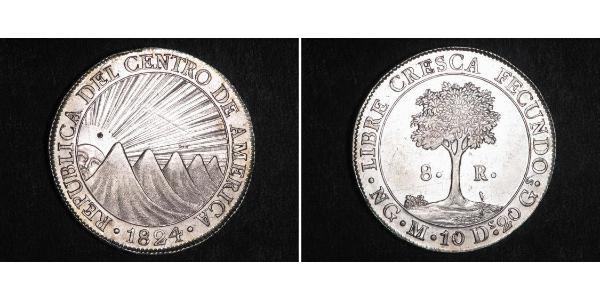 8 Real Guatemala / República Federal de Centro América (1823 - 1838) Plata 