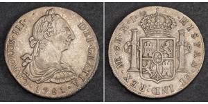8 Real Perú Plata Carlos III de España (1716 -1788)