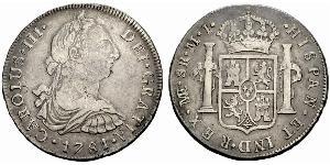 8 Real Perú Plata Carlos III de España (1716 -1788)