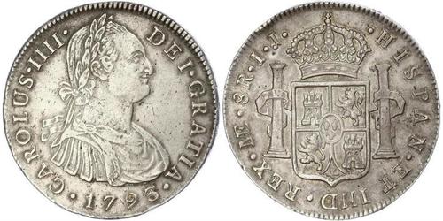 8 Real Perú Plata Carlos IV de España (1748-1819)