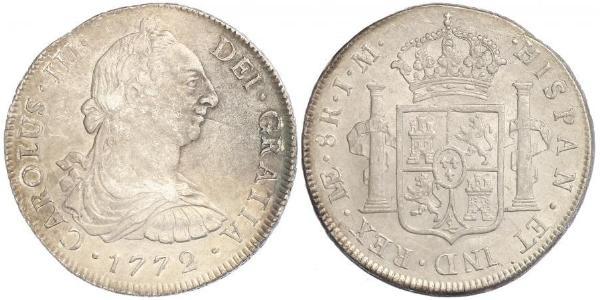 8 Real Perú Plata Carlos III de España (1716 -1788)