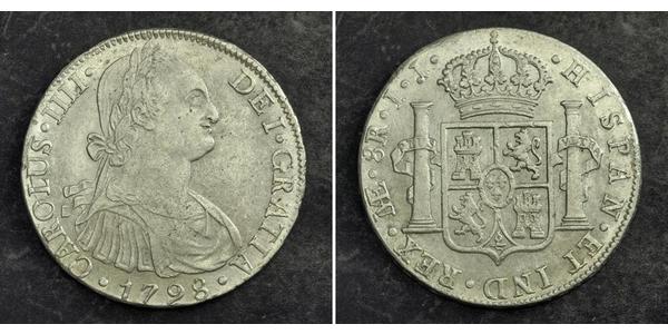 8 Real Perú Plata Carlos IV de España (1748-1819)