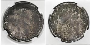 8 Real Primer Imperio Mexicano (1821 - 1823) Plata Fernando VII de España (1784-1833)